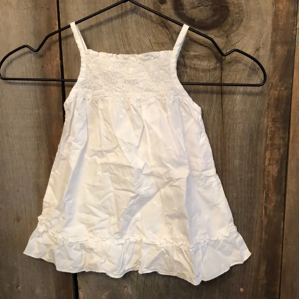 2006 Old Navy White Embroidered Star Sundress 6-12 Months Girls
